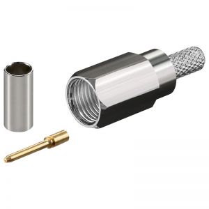 Wtyk FME M męski Gold Pin zaciskany na RG 58/U