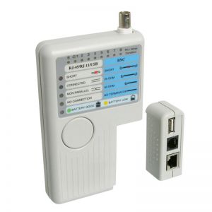 Tester okablowania sieci CAT5/6 ISDN BNC USB +Etui