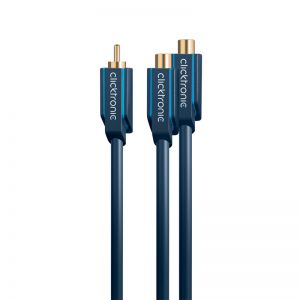 adapter wtyk RCA/2xRCA-gniazda CLICKTRONIC 10cm