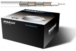 Megasat Koaxialkabel-Set 30m, Quadshield +2x F-ka
