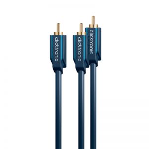 Kabel Audio Subwoofer RCA - 2xRCA CLICKTRONIC 20m.