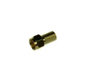 Wtyk F Megasat nakręcany złocony 7,3/20mm -1szt