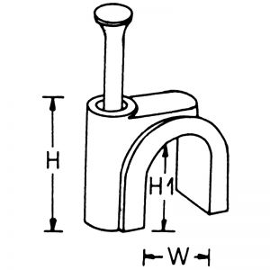 Floop, uchwyt kabla okrągły 4mm 100szt fixPOINT