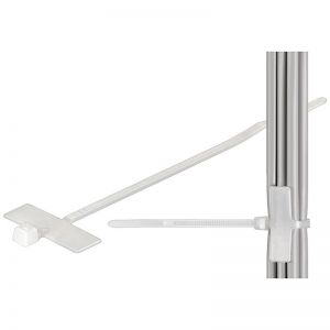 opaska kablowa z etykietą fixPOINT 100x2,5mm biała