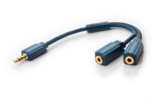 adapter wtyk 3.5mm/2xJack-gniazda CLICKTRONIC 10cm