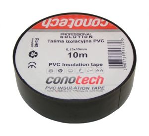 Taśma izolacyjna Conotech czarna, 10m.