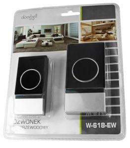 Dzwonek bezprzewodowy DPM W-618EB z wtyczką czarny