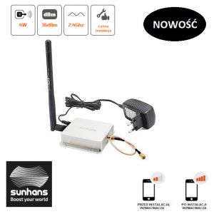 Wzmacniacz sygnału WIFI Booster Sunhans SH24Gi4000