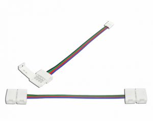 Złącze taśmy LED RGB 10mm dwustronne z przewodem