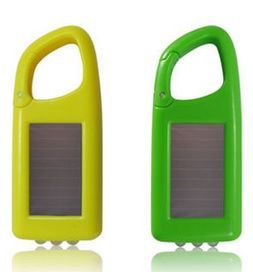 Latarka solarna 3 LED karabińczyk