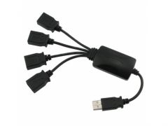 CZARNY HUB ROZDZIELACZ USB 4-PORTY USB 2.0