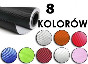 Folia rolka carbon 3D bordowa 1,27x30m