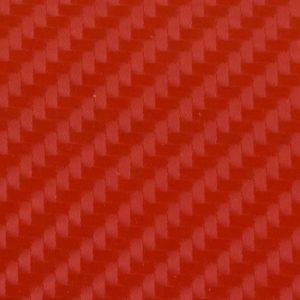 Folia odcinek carbon 4D czerwona 1,52x0,1m
