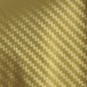 Folia odcinek carbon 3D złota 1,27x0,1m