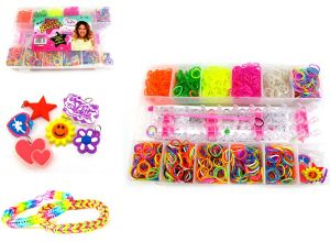 Zestaw Super Bands z Krosnem w etui 2400szt Violet
