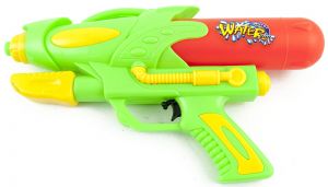 Pistolet na wodę mały 34cm zielono-czerwony