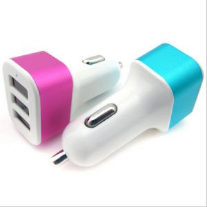 Wtyczka adapter samochodowy 3xUSB przejściówka