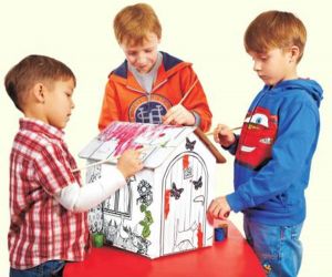 Domek Edukacyjny do kolorowania