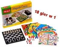 Zestaw gier 18 w 1 - gry planszowe 18w1