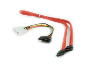 KABEL SATA DATA III (6GB/S) 48CM + ZASILAJĄCY