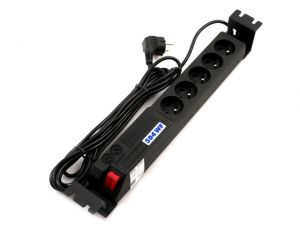 LISTWA ZASILAJĄCA ACAR 504WF RACK 19 5M CZARNY (5 GNIAZD)
