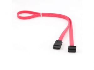 KABEL SATA DATA III (6GB/S) 50CM KĄTOWE DÓŁ/PROSTO CZERWONY GEMBIRD