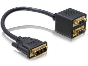 ADAPTER DVI-I(M)(24+5) DUAL LINK->VGA(15F) X2 DELOCK