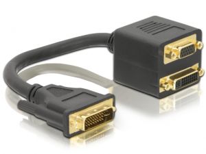 ADAPTER DVI-I(M)(24+5) DUAL LINK->DVI-I(F)(24+1) +VGA(15F) DELOCK