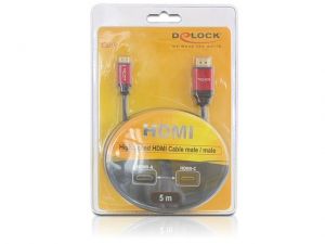KABEL HDMI-HDMI MINI V1.3B HIGH SPEED 5M BLISTER (A-C) DELOCK