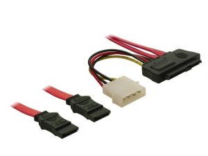 KABEL SAS 29PIN->SATA 7PIN X2 50CM DELOCK