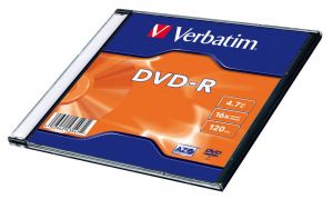 DVD-R VERBATIM 4.7GB X16 MATT SILVER (100 SLIM)