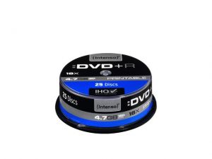DVD+R INTENSO 4.7GB X16 PRINTABLE (25 CAKE)