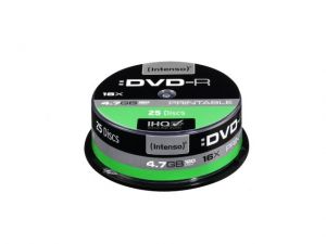 DVD-R INTENSO 4.7GB X16 PRINTABLE (25 CAKE)