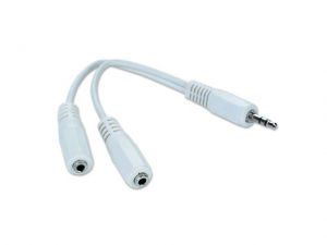 ADAPTER JACK STEREO(M)->JACK STEREO (F) X2 10CM