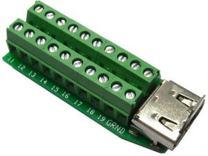 ADAPTER TERMINAL BLOCK (20PIN)->HDMI DELOCK
