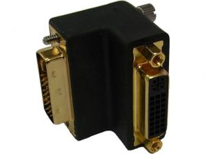 ADAPTER DVI-I(M)(24+5) DUAL LINK->DVI-I(F)(24+5) DUAL LINK KĄTOWY 90 DELOCK