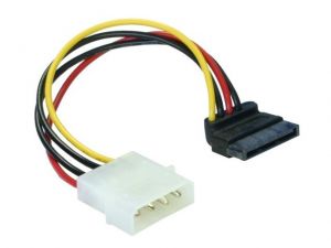 KABEL SATA ZASILAJĄCY MOLEX(M)->SATA(F) KĄTOWY 15CM DELOCK