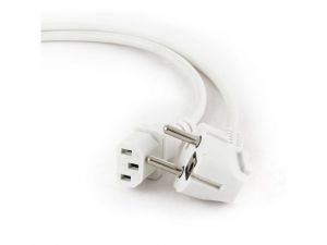 KABEL ZASILAJĄCY VDE CEE 7/7-> IEC 320 C13 1.8M BIAŁY GEMBIRD
