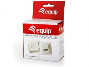 GNIAZDO PODTYNKOWE KAT.5E 2X RJ45 KOMPLETNE BIAŁE EQUIP
