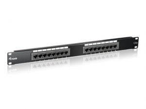 PATCH PANEL 16 PORT 1U KAT.5E CZARNY EQUIP