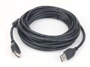 PRZEDŁUŻACZ USB AM-AF 2.0 +FERRYT 3M GEMBIRD