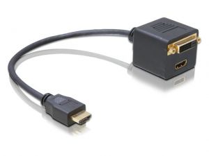 ADAPTER HDMI(M)->HDMI(F)+DVI-D(F)(24+1) DUAL LINK DELOCK