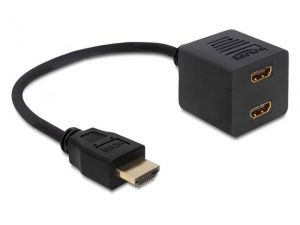 ADAPTER HDMI(M) 1.4->HDMI(F) 1.4 X2 DELOCK