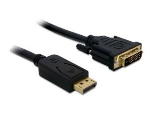 KABEL DISPLAYPORT (M)->DVI-D(M)(24+1) DUAL LINK 1M DELOCK