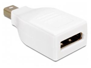 ADAPTER DISPLAYPORT MINI(M)->DISPLAYPORT(F) DELOCK WHITE