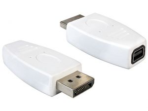 ADAPTER DISPLAYPORT(M)->DISPLAYPORT MINI(F) DELOCK WHITE