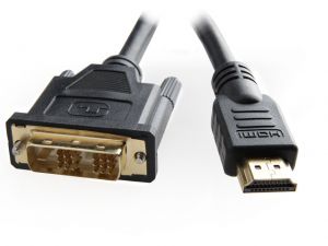 KABEL HDMI(M)->DVI-D(M)(18+1) 7.5M SINGLE LINK POZŁACANE STYKI GEMBIRD