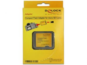 ADAPTER KARTY PAMIĘCI MICRO SD (SD/SDHC/SDXC)->COMPACT FLASH TYP I (CF) DELOCK