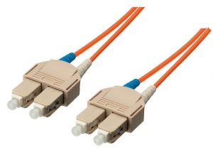 ŚWIATŁOWÓD KROSOWY SC-SC DUPLEX MM 50/125 OM2 ORANGE LSOH 1M EQUIP
