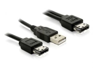 KABEL POWER OVER ESATA(M)->USB(AM)+ESATA(M) 1M DELOCK